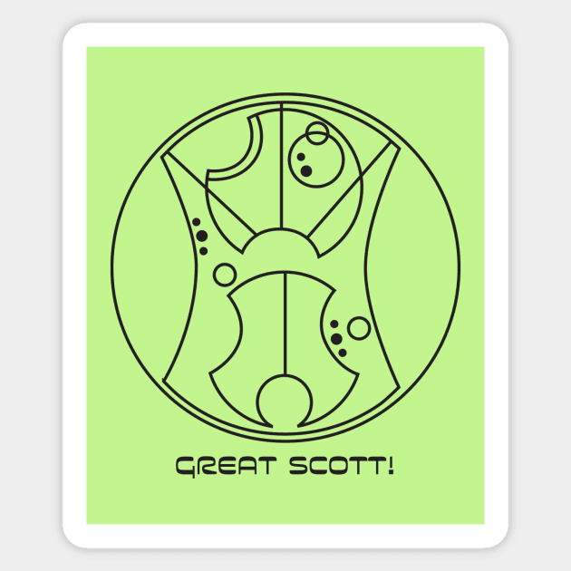 Great Scott! - Circular Gallifreyan 2 Sticker by LadyCaro1